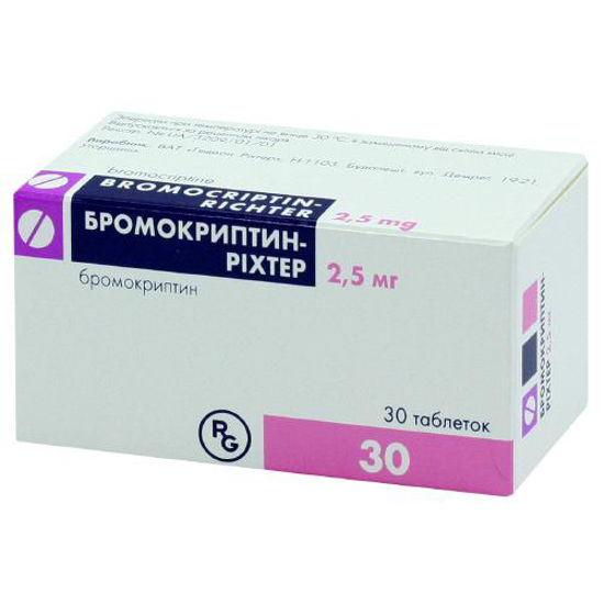 Бромокриптин-Рихтер таблетки 2.5 мг №30